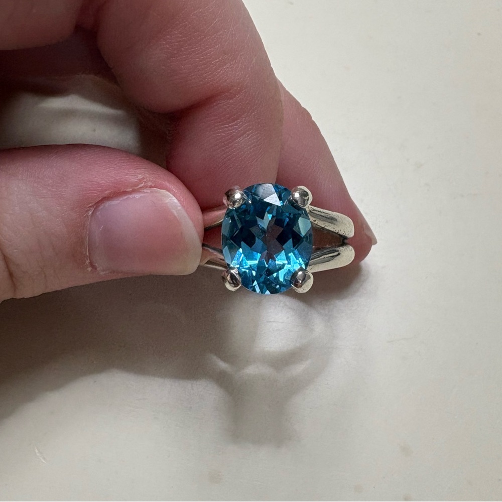 James Avery Blue Topaz Ring Size 7.5